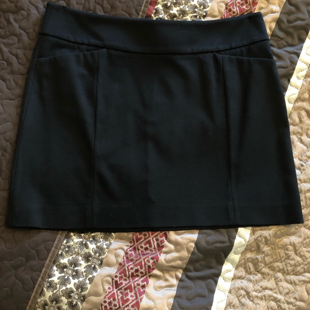 WHBM black mini skirt